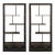 Pair Asian Inspired Asymmetrical Dark Brown Shelving Display Cabinet Divider For Sale