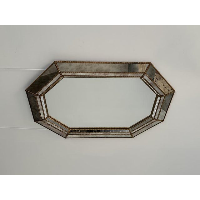 Width: 67 cm height: 92 cm depth: approximately 4 cm an elegant spanish mosaic mirror from the 1980s, beautifully crafted...