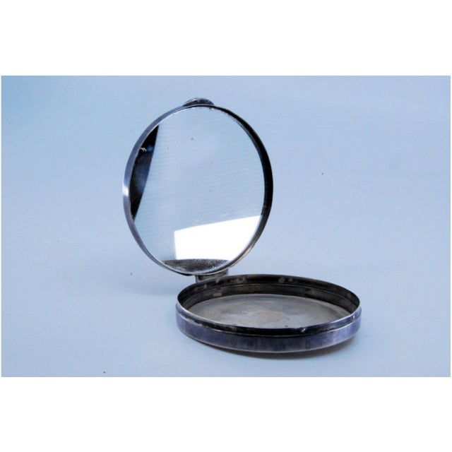 Metal Silver Toiletry Box with Mirror For Sale - Image 7 of 10