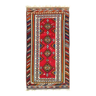 Pasargad DC Red Vintage Persian Reversible Kilim Flat Weave For Sale