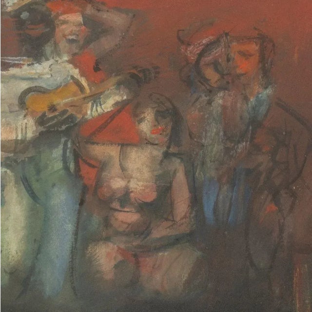 Modern Josef Foshko Cabaret Scene Gouache on Paper For Sale - Image 3 of 6