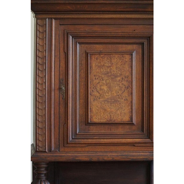 Danish Baroque Style Cabinet in Oak & Birch, 1920s For Sale - Image 6 of 17