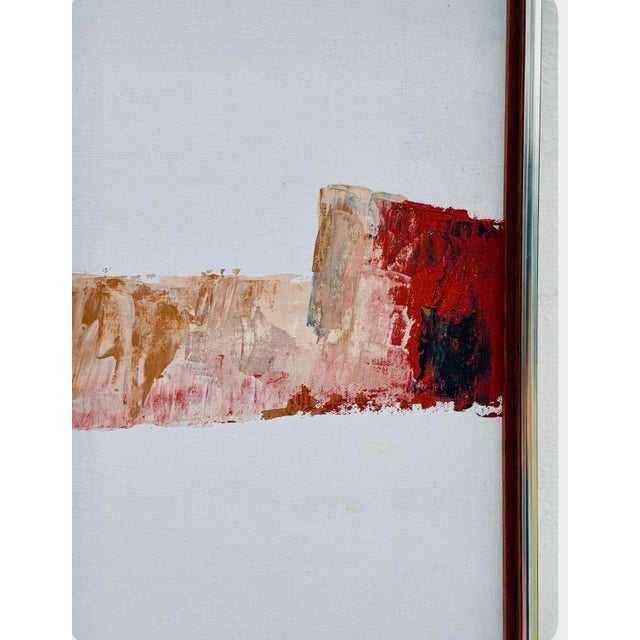 60s Vintage Talbott for Harris Strong Mid Century Modern Abstract Expressionist Brutalist Impasto Oil Painting Framed Signed For Sale - Image 10 of 15