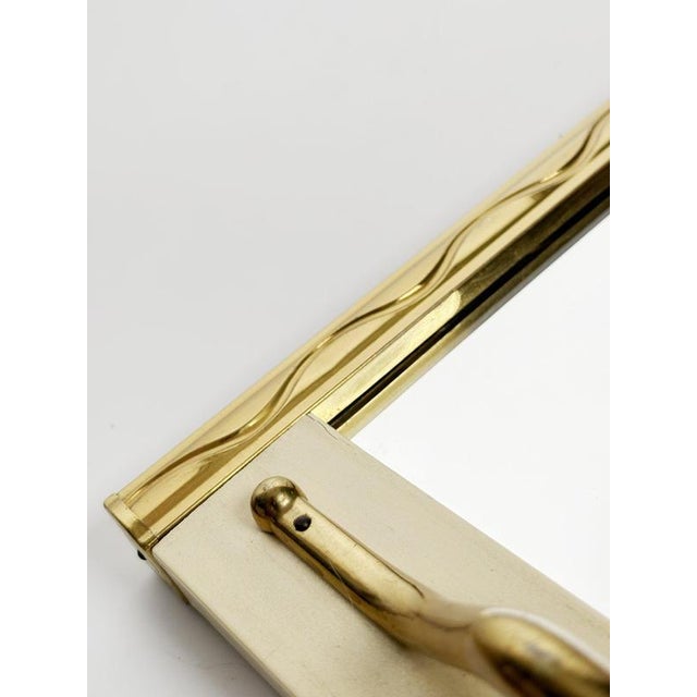 Gold Gilt Metal and Mirror Tray, France, 1960s For Sale - Image 8 of 11