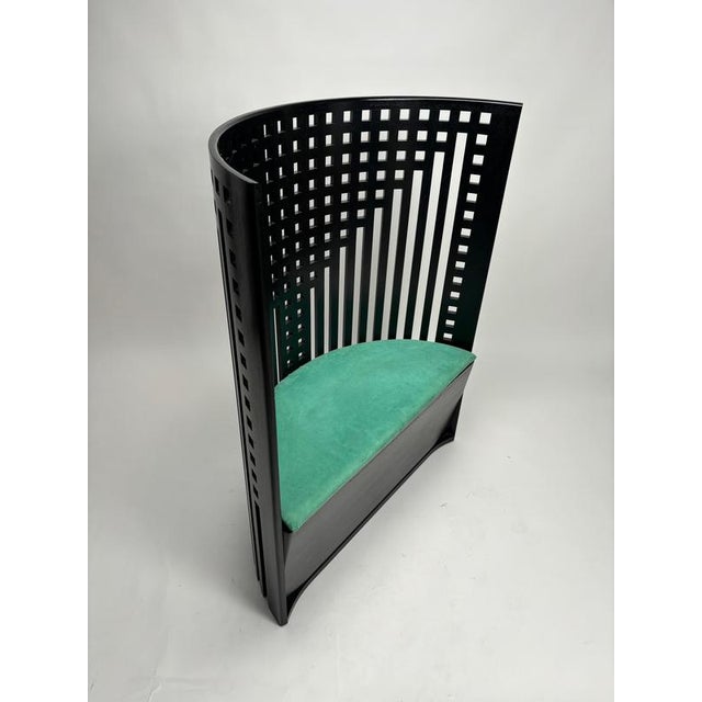 1980s 312 Willow Throne Original Armchair attributed to Charles Rennie Mackintosh for Cassina, 1980s For Sale - Image 5 of 16