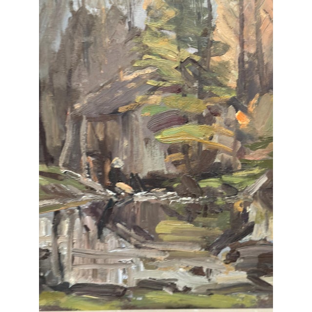 Gunnar Svensson, Sawmill, Apelnäs Roasjö, 1962, Oil Painting on Panel, Framed For Sale - Image 12 of 13