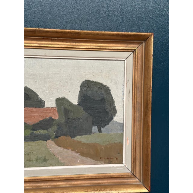 1950s William Fleetwood, House and Trees, 1951, Oil on Canvas, Framed For Sale - Image 5 of 11