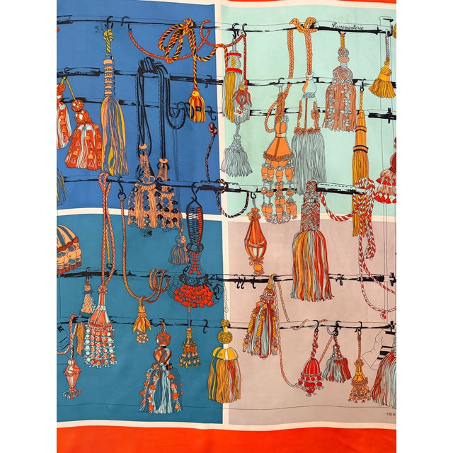 Hermès Hermès Trimmings Quadri Silk Scarf by Françoise Héron 2017 For Sale - Image 4 of 4