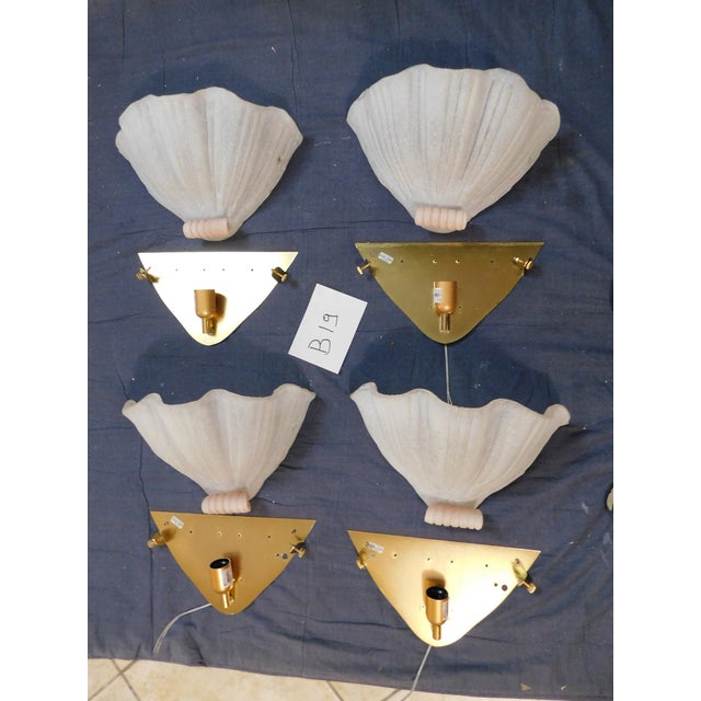 1960s Murano Shell Sconce With Pink Curl, a Pair For Sale - Image 10 of 10