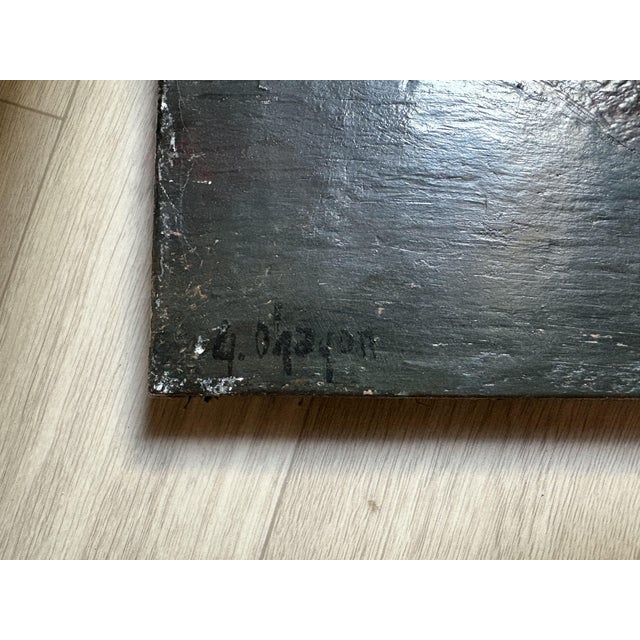 Ohayon, Red Abstraction, 1986, Oil on Canvas, in Good conditions. Designed 1970 to 1979 I have official proof of...