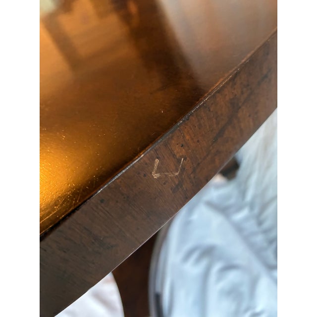 Brown Late 20th Century Baker Furniture Collector’s Edition Round Pedestal Dining Table For Sale - Image 8 of 9