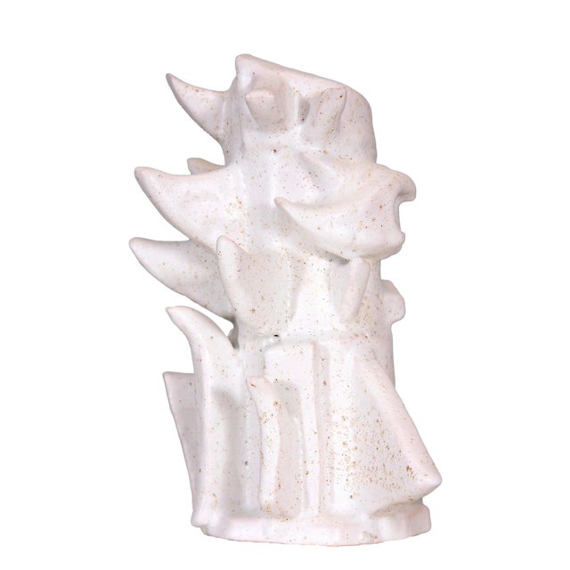 Mid-Century Modern Contemporary Cubist Sculpture Ceramic Vase by Diane Grant For Sale - Image 3 of 10