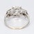 Art Deco Vintage Platinum Art Deco Ring With Old European Cut Center Diamond - Size 4.5 For Sale - Image 3 of 4