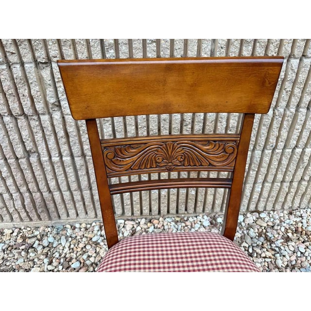 Early 21st Century Ethan Allen British Classics Mackenzie Cinnabar Dining Chairs For Sale - Image 5 of 10