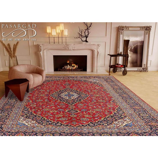 1980s 1980s Pasargad Persian Kashan Rug For Sale - Image 5 of 5