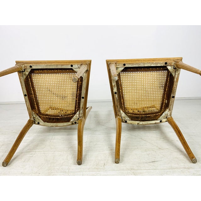 Antique Louis XVI Style Side Chairs With Caned Seats—A Pair For Sale - Image 11 of 16