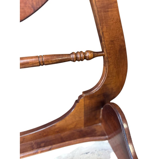 Sienna Victorian Walnut Marble Top Washstand With Swivel Mirror & Lion Head Pulls For Sale - Image 8 of 12