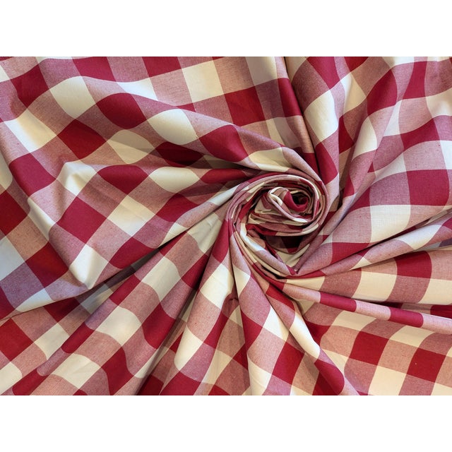 Ralph Lauren Ralph Lauren "Buffalo" Radish Cotton Check Fabric- 5 Yards For Sale - Image 4 of 6