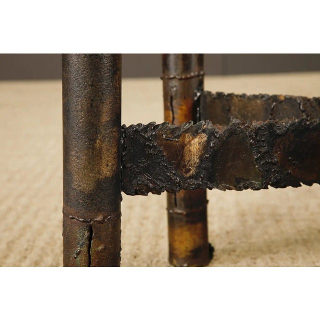 Paul Evans Brutalist Cocktail Table in Patinated Steel and Bronze, C. 1970 For Sale - Image 15 of 16