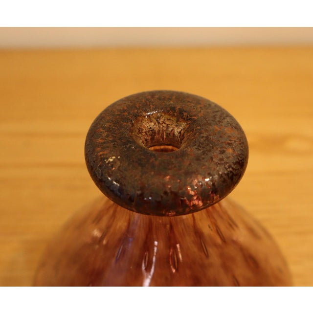 Murano Glass Bottle with Amethyst Bubbles, 1950s For Sale - Image 7 of 15
