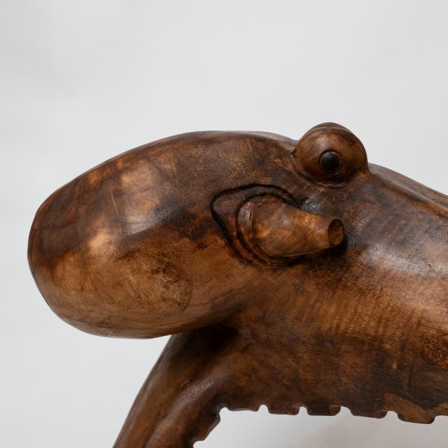 1990s Monumental Hand-Carved Balinese Suar Wood Octopus Sculpture For Sale - Image 11 of 17