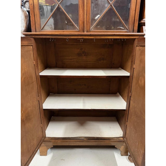 Antique Mahogany Bookcase on Cupboard, 1890s For Sale - Image 6 of 11