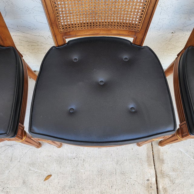 MCM Henredon Dining Chairs Cane Back 28-2501 For Sale - Image 11 of 12