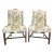 Vintage Georgian Style Camelback Shallow Wing Chairs With Walnut Legs - a Pair For Sale