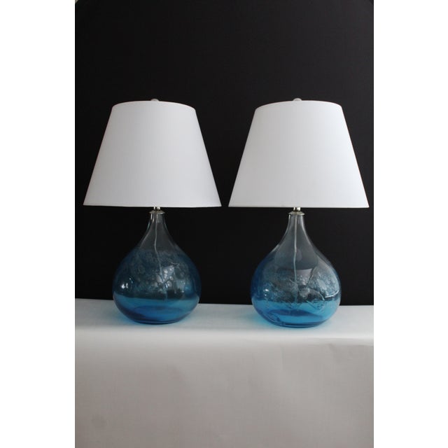 Mid 20th Century Seguso Style Hand Blown Murano Lamps - a Pair For Sale - Image 16 of 16
