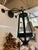 Mid 20th Century Vintage Iron Lantern Wall Sconces With Glass Seeded Panels - a Pair For Sale - Image 5 of 17