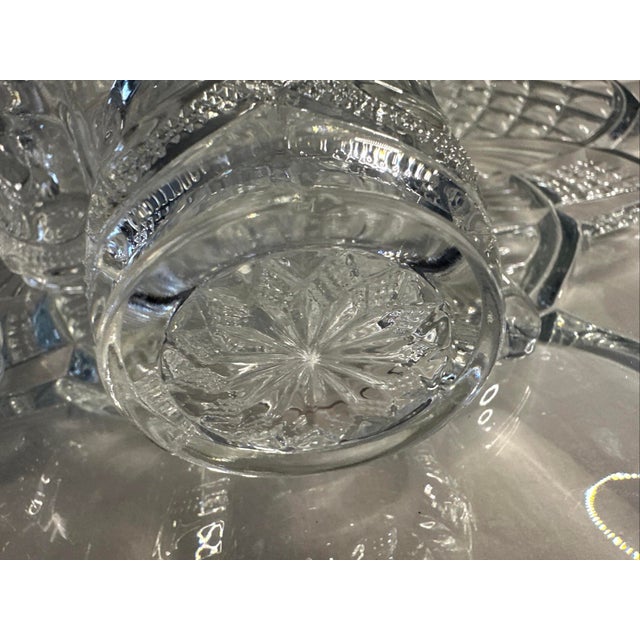 White Late 19th Century Victorian Eapg Punch Bowl Service, 12 Cups, 20” Tray & Ladle For Sale - Image 8 of 12