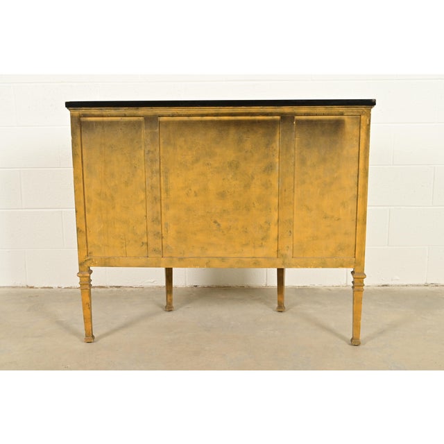 Italian Neoclassical Paint Decorated Demilune Console or Bar Cabinet For Sale - Image 13 of 14