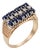 Vintage Diamond Sapphire 14k Yellow and White Gold Ring, Size 6.25 For Sale