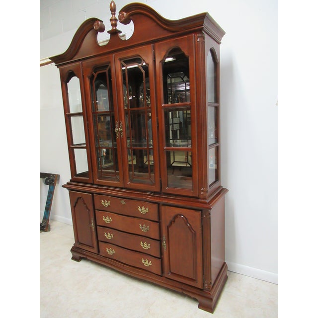 Lexington Chippendale Cherry Hutch China Breakfront Chairish