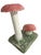 English Vintage Concrete Mushroom Garden Sculpture – 19” Tall – Whimsical Double Toadstool For Sale - Image 3 of 8