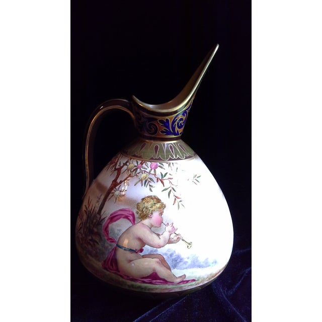 Doulton Burslem pitcher / vase 9" tall to tip of spout
