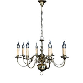 Dutch Gilt 8-Arm Chandelier For Sale