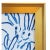 Shabby Chic Framed Abstract Blue & White Bunny Linen Fabric Textile With Antiqued Gold Wood Frame For Sale - Image 3 of 4