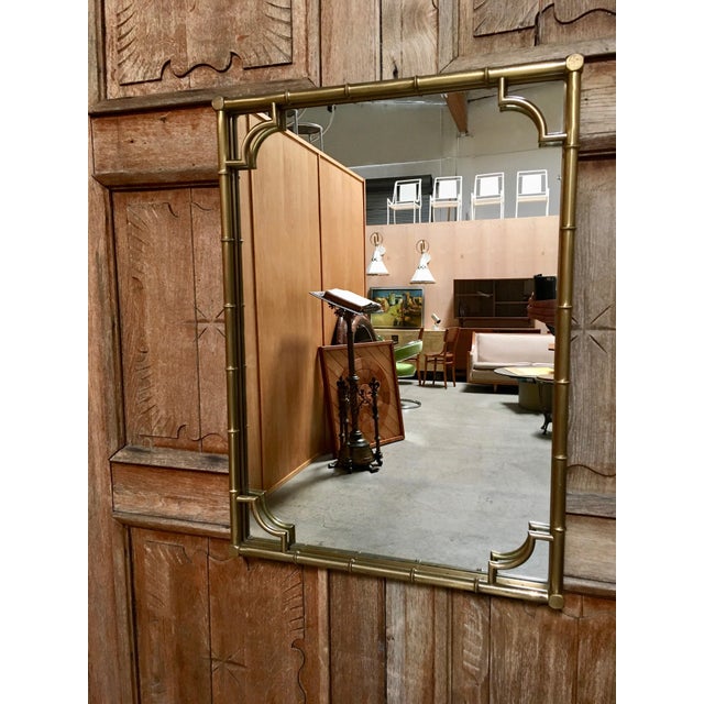 Italian Faux Bamboo Framed Mirror Chairish