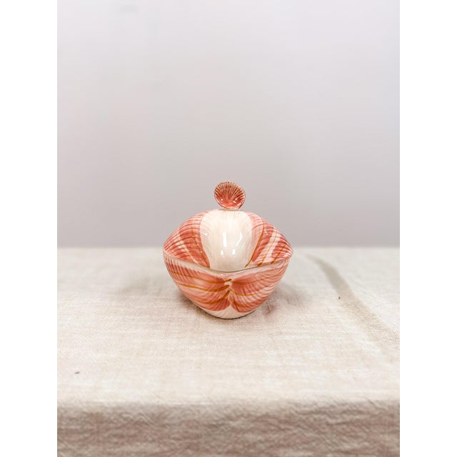 Fitz and Floyd Fitz & Floyd Shell Trinket Dish Coastal Decor Vintage Hollywood Regency Vessel For Sale - Image 4 of 7