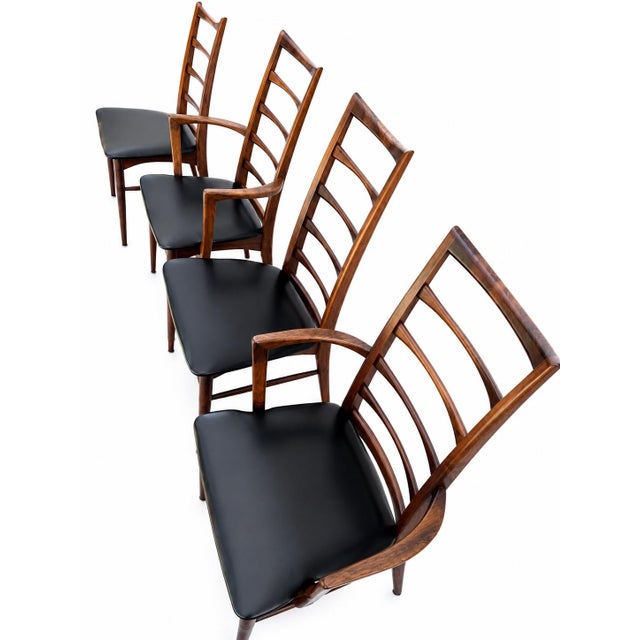 Mid-Century Modern Mid-Century Modern "Lis" Ladder-Back Chairs Designed by Niels Koefoed for Koefoeds Hornslet in Denmark For Sale - Image 3 of 4