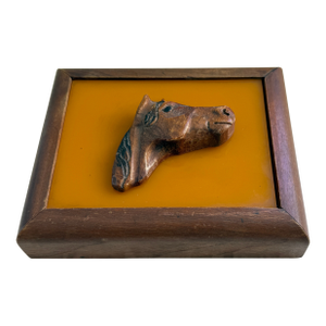 Hand-Carved Wooden Horse Head Box