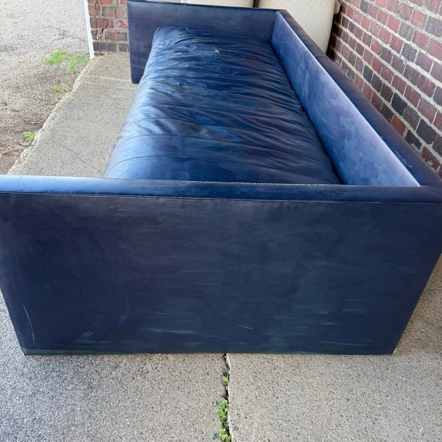 Joseph D’Urso for Knoll Leather Even Arm Sofa – Overscale For Sale - Image 11 of 12