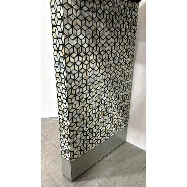 Modern Mother of Pearl Waterfall Console Table For Sale - Image 4 of 7
