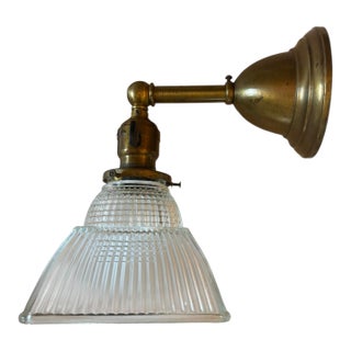 Antique Halophane Wall Sconce For Sale