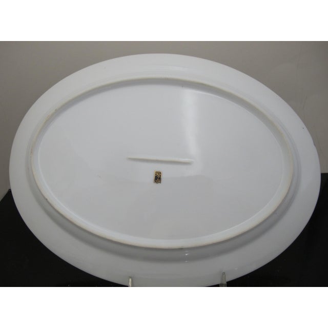 Japanese Gilt Flower & Duck Satsuma Small 13 3/4" Oval Serving Dish Tray Platter For Sale In Portland, OR - Image 6 of 6
