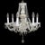 This vintage chandelier, dating to approximately 1940, features a six-light design crafted from a combination of crystal,...