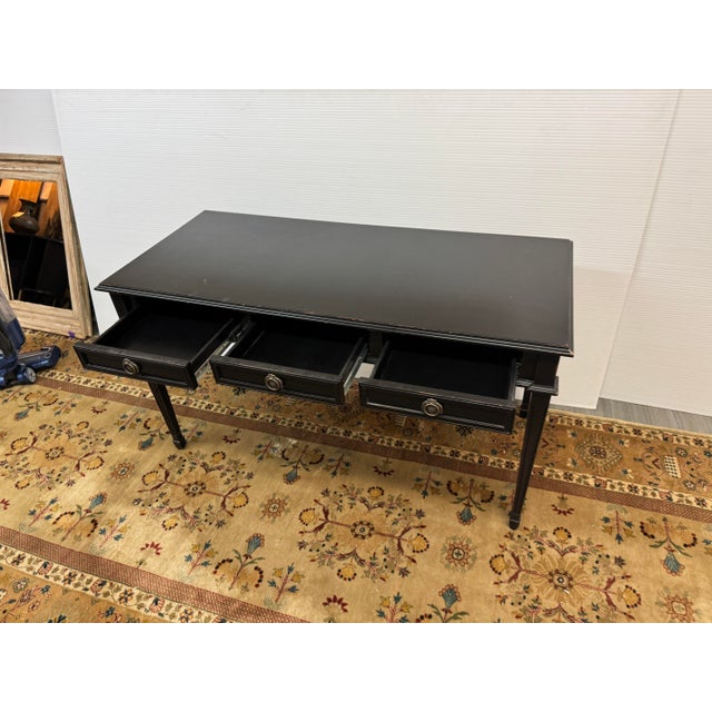 French Redford House for Scenario Home Drake Writing Desk, Black For Sale - Image 3 of 12
