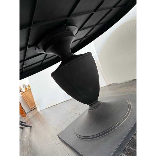 Restoration Hardware Outdoor Klismos Pedestal Table + Klismos Chairs Patio, Set of Seven For Sale - Image 11 of 12