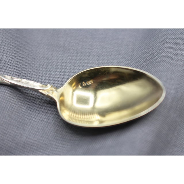 Circa 1890 German Set of 11 800 Standard Silver & Gilt Demitasse Spoons - 11 pcs For Sale In Raleigh - Image 6 of 6